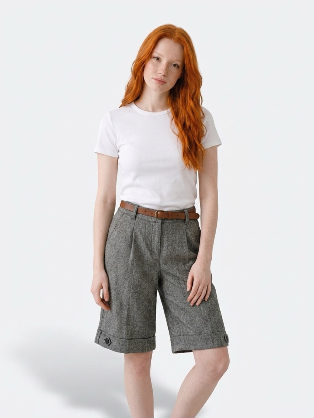 Roxy Black & White Tweed Shorts